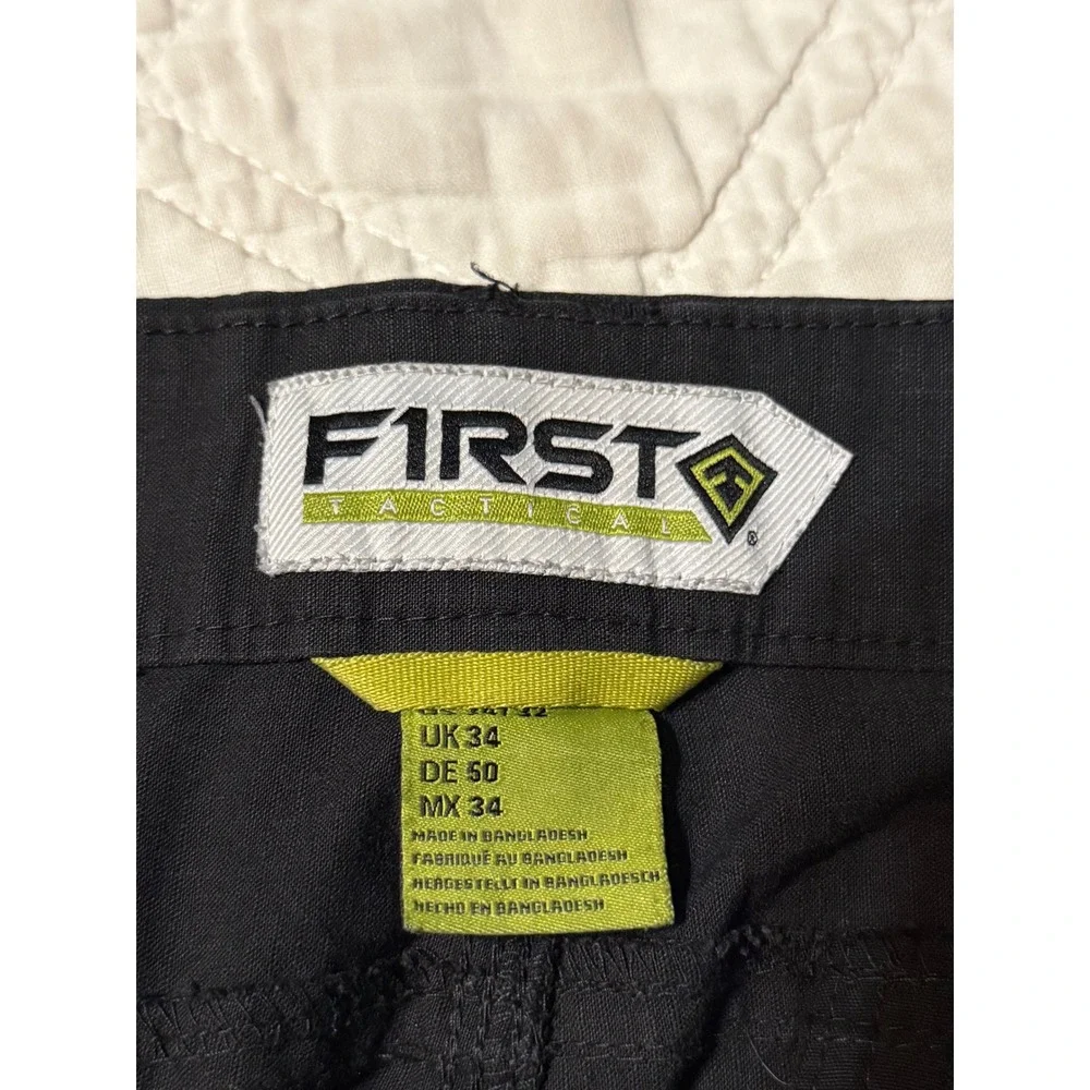 First Tactical V2 Tactical Pants Mens 34 x 32 Black Ripstop Cargo Duty Trousers